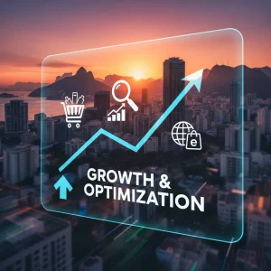 Otimização da Taxa de Conversão no Brasil: Aumente Suas Vendas em 10% com CRO Gráfico ascendente representando o crescimento de vendas em negócios online no Brasil.