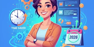 Empreendedor de dropshipping utilizando automação para economizar tempo em 2026